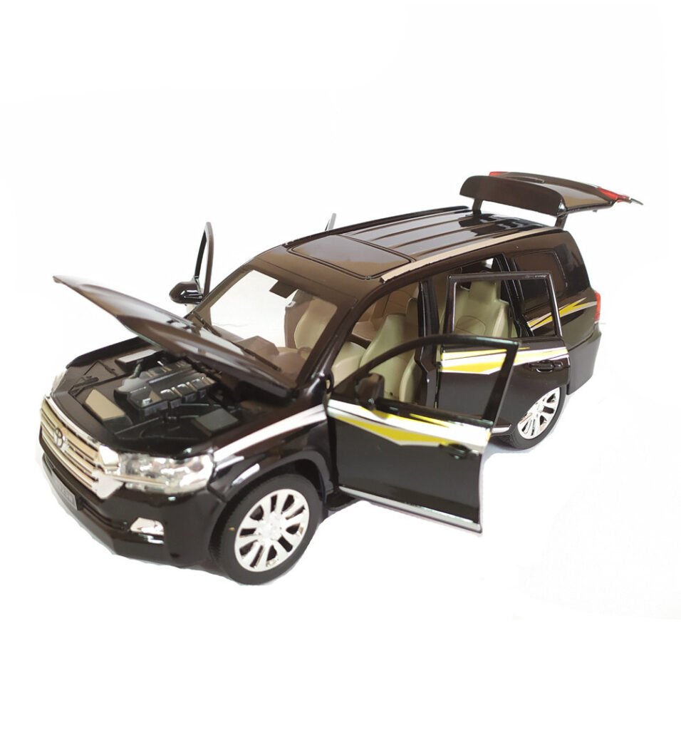 Коллекционная металлическая машинка Джип Toyota Land Cruiser Prado Тойота Ленд Крузер с инерцией 1:24 Черная (4) купить с доставкой в Украине - croco.in.ua