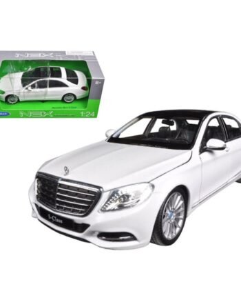 Коллекционная металлическая машинка Мерседес-Бенц Mercedes-Benz S-класс 1:24 Белая WELLY Nex