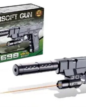 Іграшковий пістолет з глушником та лазером Airsoft gun