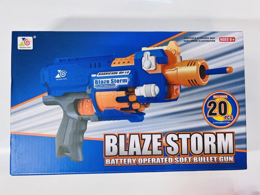 Дитячий автомат Бластер з м'якими поролоновими кулями-присосками Blaze Storm із барабаном (5) купить с доставкой в Украине - croco.in.ua